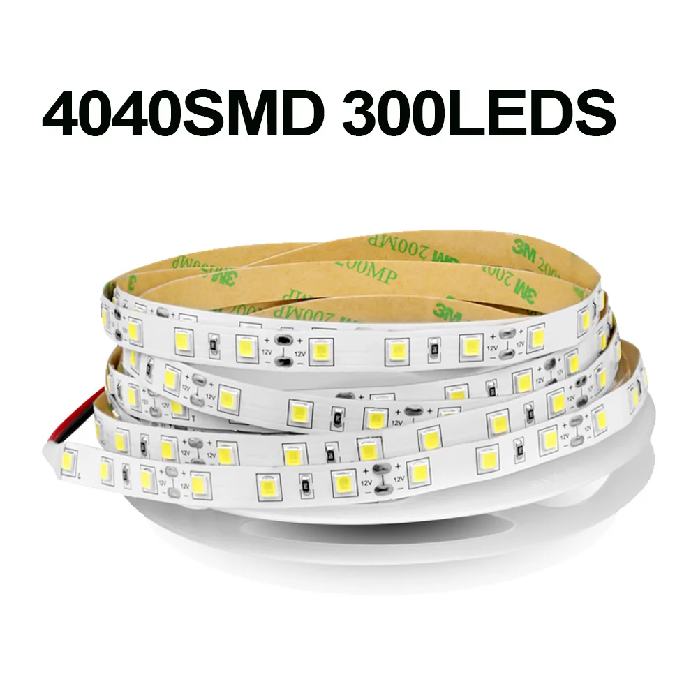 4040SMD 300LEDS SMD 4040 2835 5050 Светодиодная лента DC 12V 120 светодиодный s/m 60 светодиодный s/m 5M гибкая лента Лампа Домашнее украшение не водонепроницаемый - Испускаемый цвет: 4040SMD 300LEDS