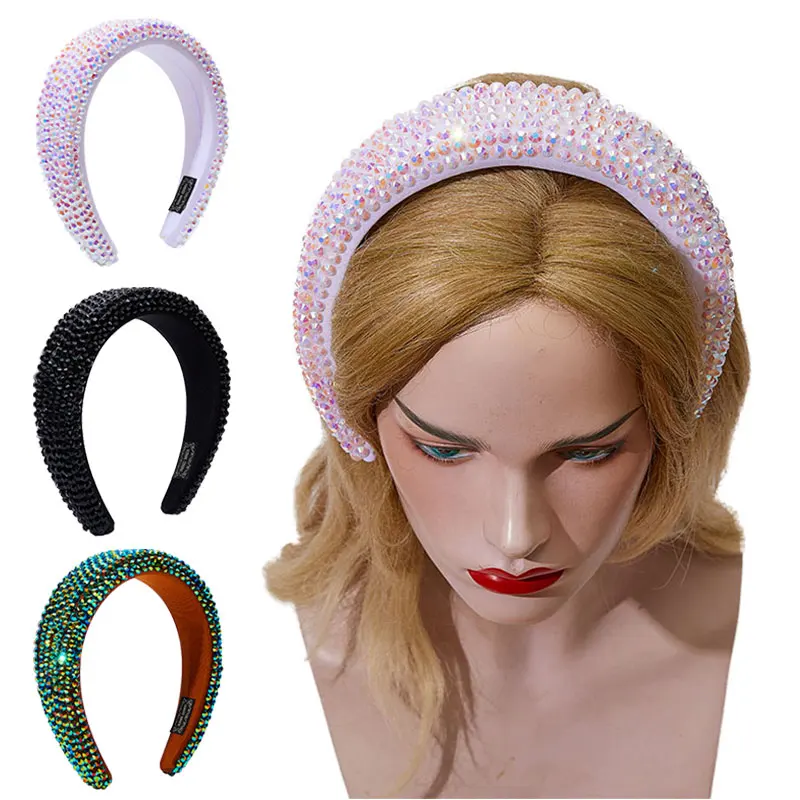Новый Полный Стразы повязки для волос женщин и девушек Элегантная обувь на