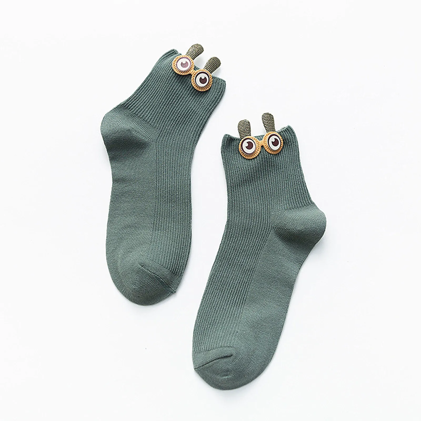 

5 Pieces Women's Socks Cotton Cute Cartoon Embroidered Funny Short Socks