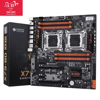 huananzhi x79 8d dual cpu socket motherboard on sale good mainboard with nvme ssd m 2 slot 2 giga ethernet ports 8 ddr3 dimms