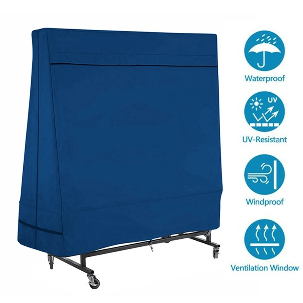 

Waterproof Zipper Table Tennis Table Protective Cover Portable Indoor Outdoor Furniture Ping Pong Table Dustproof Rainproof Case