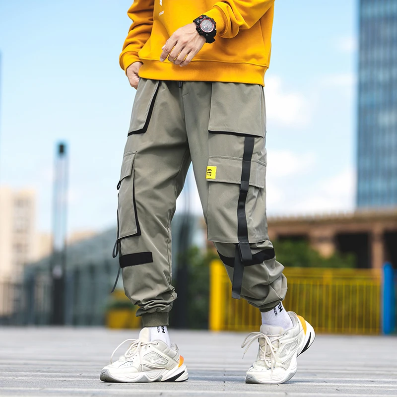 HCXY 2021 Mens autumn and Winter Pants Thick Warm Cargo Casual Loose Fur Trousers Pockets Overalls pants for men | Мужская одежда