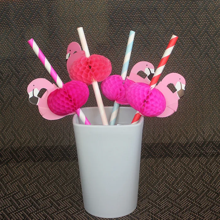 20 шт. 3D соломинки для напитков в виде фламинго | Дом и сад