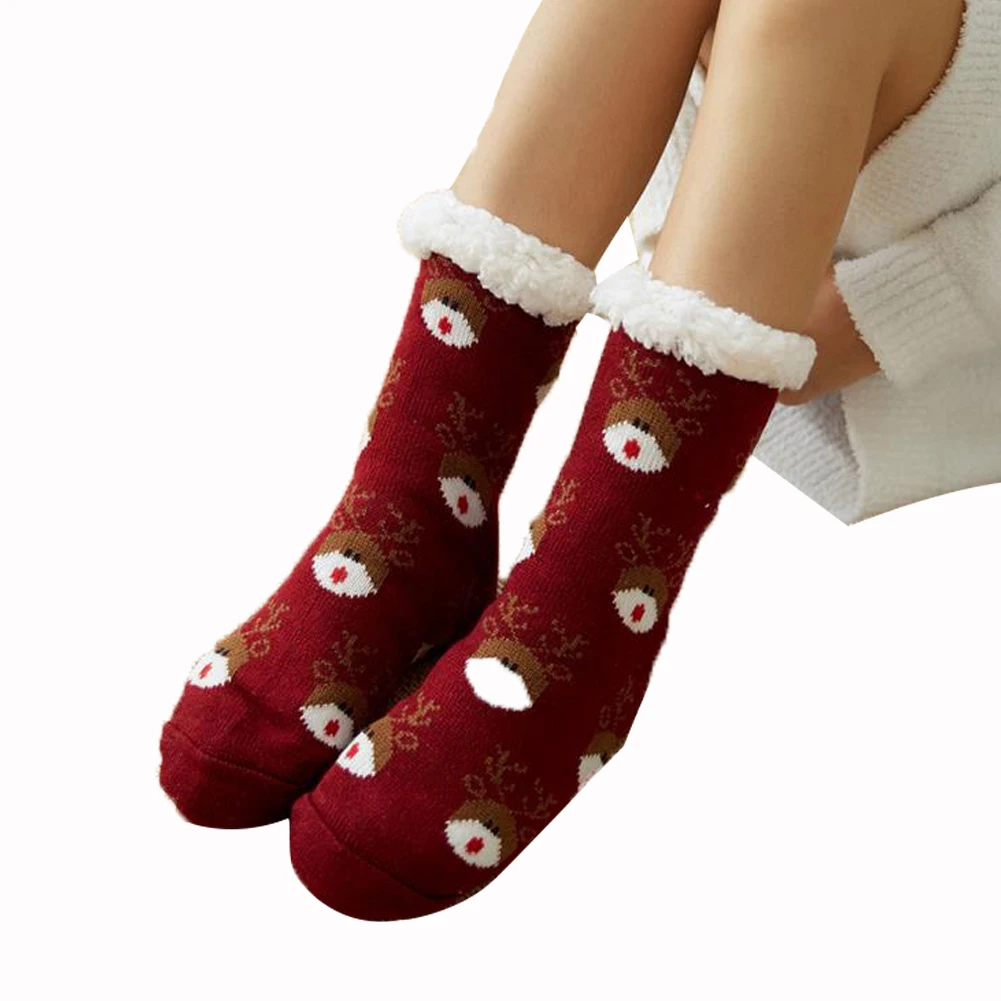 Женский мужской носок для взрослых шерсть утолщенные вязанные шерпа внутри