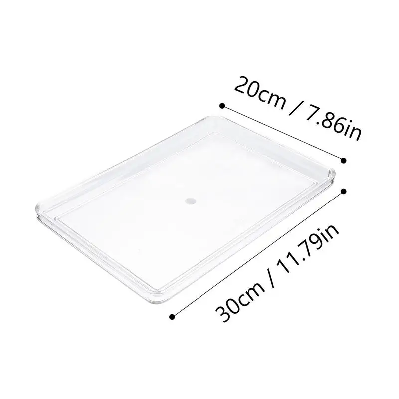 

1 Pc Acrylic Food Plate Simple Towel Tray Versatile Bread Tray (Transparent)