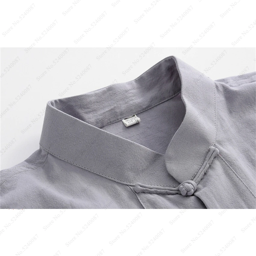 Традиционный китайский комплект одежды для кунг-фу костюм Тан Мужская льняная