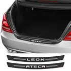 Защитная Наклейка для багажника автомобиля Seat Leon MK1 MK2 MK3 Ibiza, углеродное волокно, защита заднего бампера автомобиля, Противоударная полоса против царапин