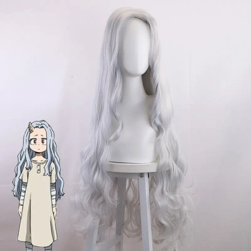 

Fashion Anime My Hero Academia Eri Chisaki Silver Hair Halloween Party Midoriya Friend Gray Blue Heat Resistant Synthetic Wigs