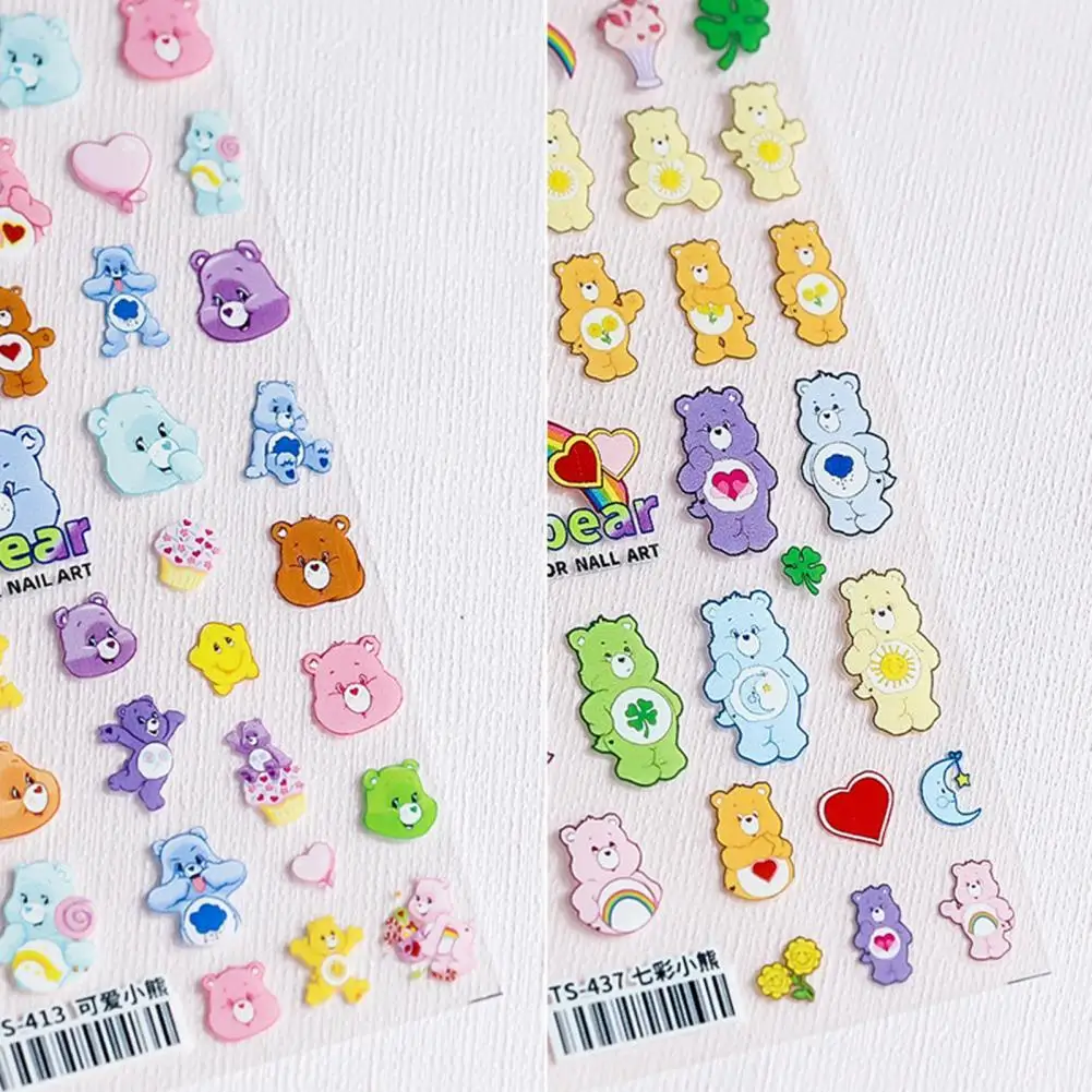 

Nail Embossed Decals Bear Shape 5D Effect Ultra Thin Japanese 5D Thin Tough Nail Stickers for Women