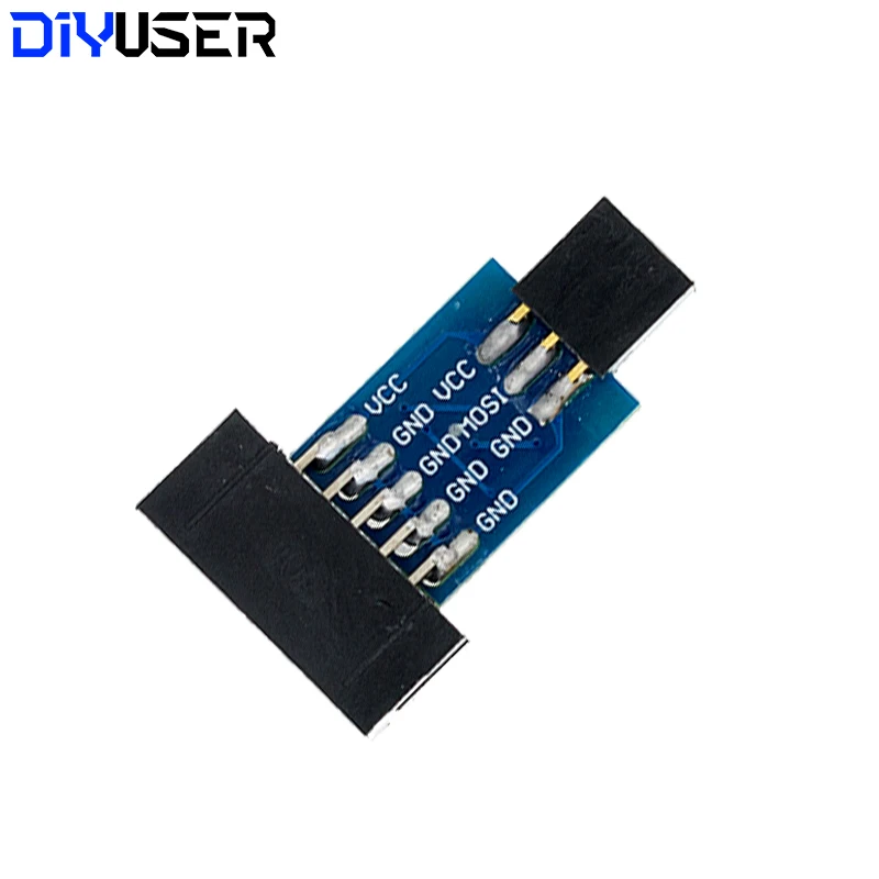 USBASP USBISP AVR Programmer USB ISP ASP ATMEGA8 ATMEGA128 Support Win7 64K 10Pin To 6 Pin Adapter Board | Электронные