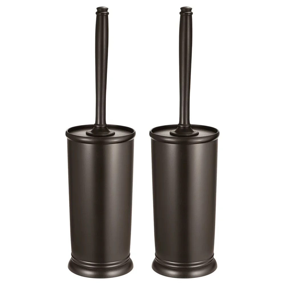

Office Closestool Restroom Bathroom Home for Toilet Brush With Holder Stainless Steel Cleaner Brush Good Grip 2PCS HOMEMAXS