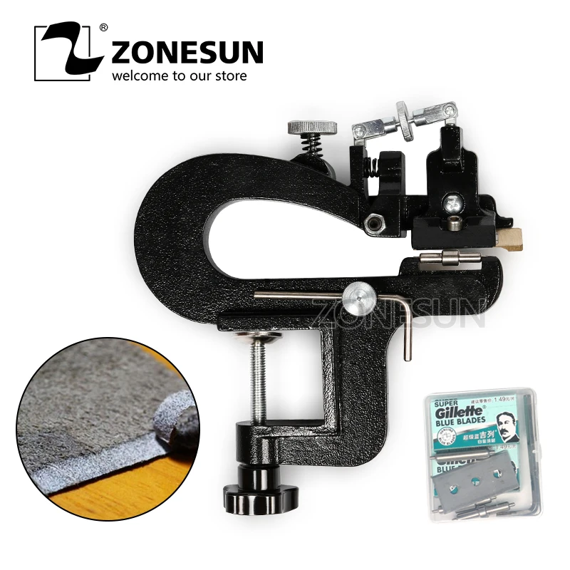 ZONESUN Leather Splitter Cutting Edge Manual Machine Paring Skiving Tool For Strap | Бытовая техника