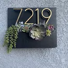 127 мм Золотой плавающий современный номер дома атласная латунная дверь домашние адресные Номера для дома цифровые уличные таблички вывески 5 дюймов. # B