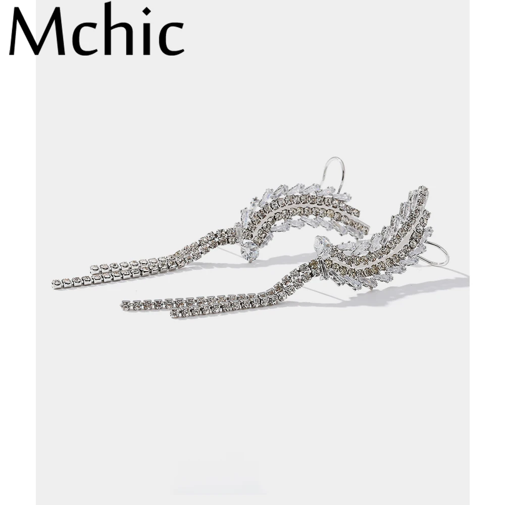 Mchic модные геометрические серьги серебряный цвет ювелирное изделие темперамент