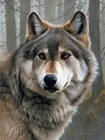 Алмазная 5d Вышивка волк на лесу