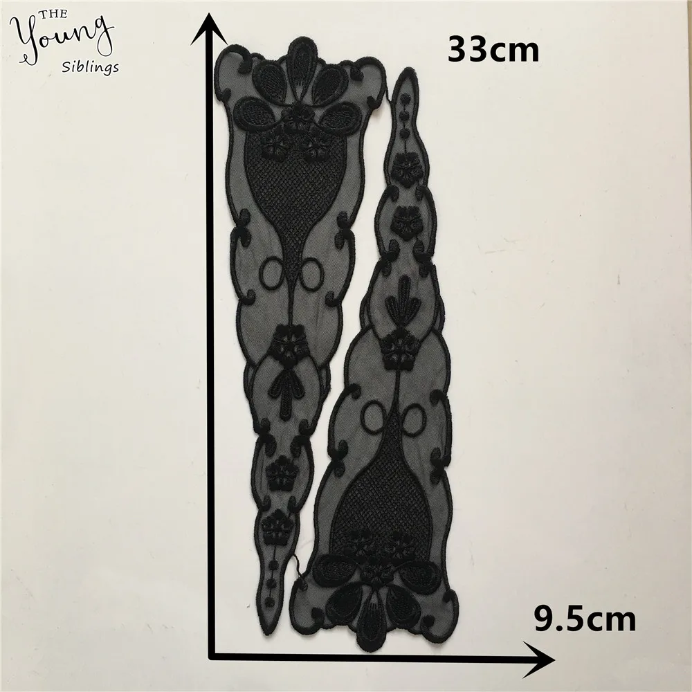 Новое поступление черный тканевый кружевной воротник шитье вырез вышивка