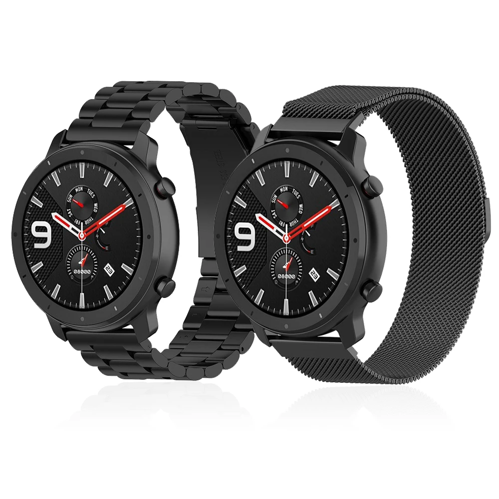 Металлический ремешок для часов Huami Amazfit GTR 2 шт./лот 47 мм 42 46 S3 Active huawei GT|Ремешки