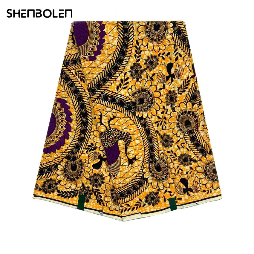 

Африканская восковая искусственная ткань, искусственный материал для шитья, 100% хлопок, хорошее качество, ткань для одежды, рукоделия