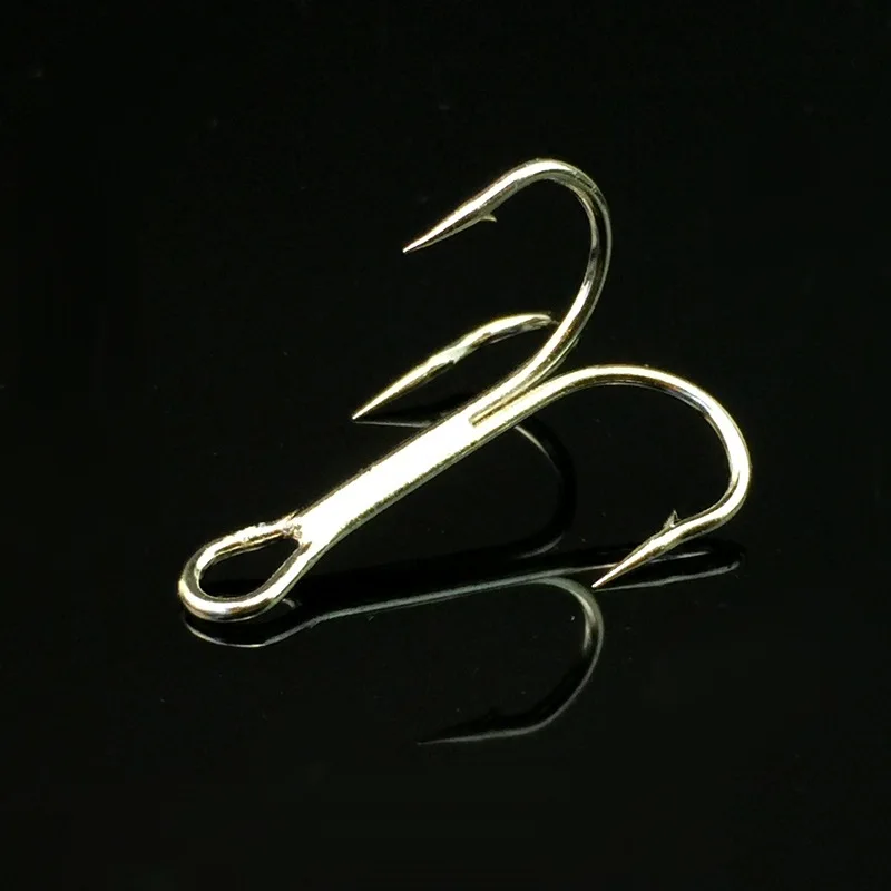10 шт./лот рыболовный крючок с тремя зазубринами из белого никеля 4 #6 #8 #10 #12 #