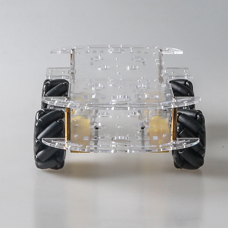 Двойной 4WD 60 мм Mecanum колеса акриловая панель Интеллектуальный робот шасси