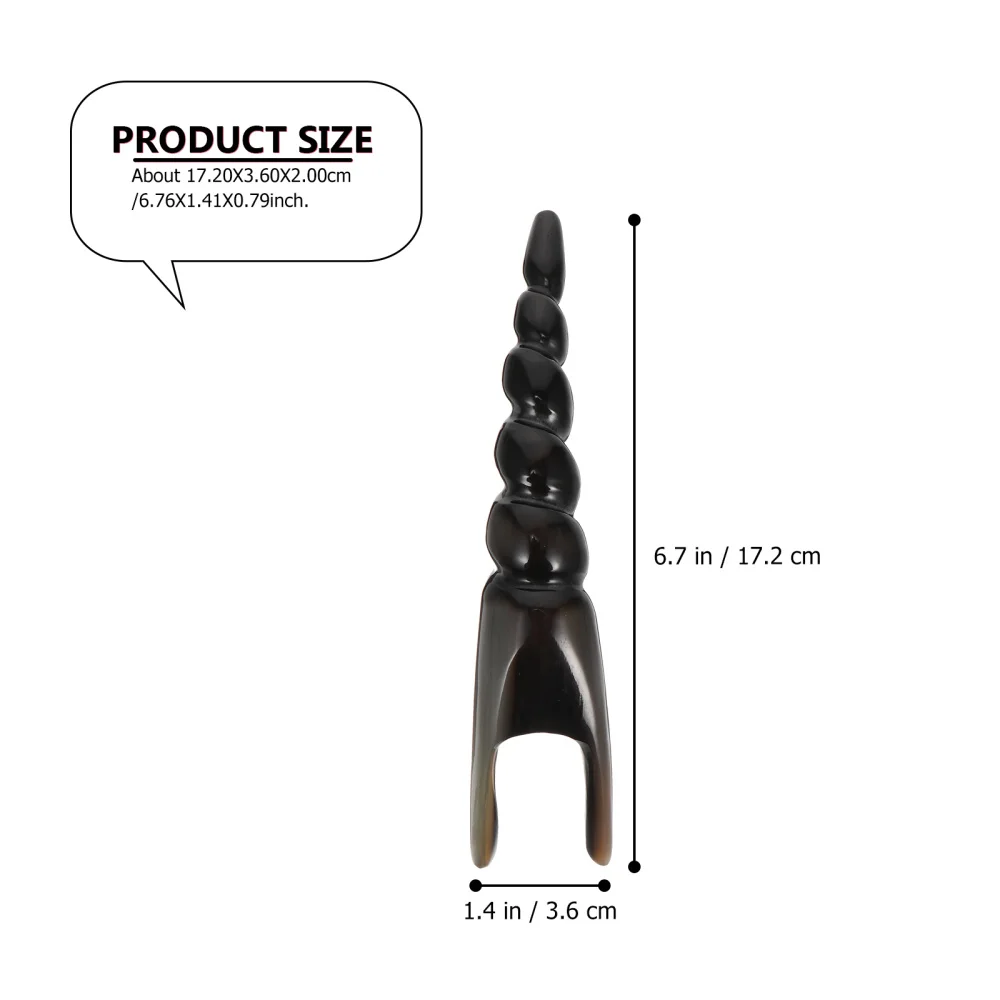 

1pc Ox Horn Scraping Rod Horn Guasha Board Scraping Tool (Black)