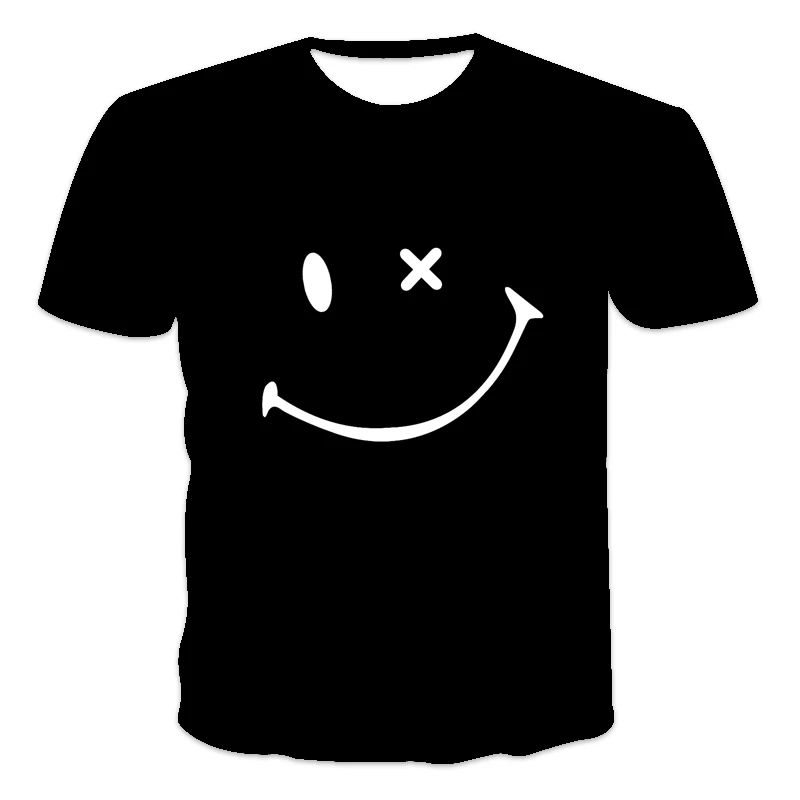 

Simple smiley face T-shirt for men and women, Harajuku's funny and humorous design shirt, spoof style, size xxs-6xl, 2021