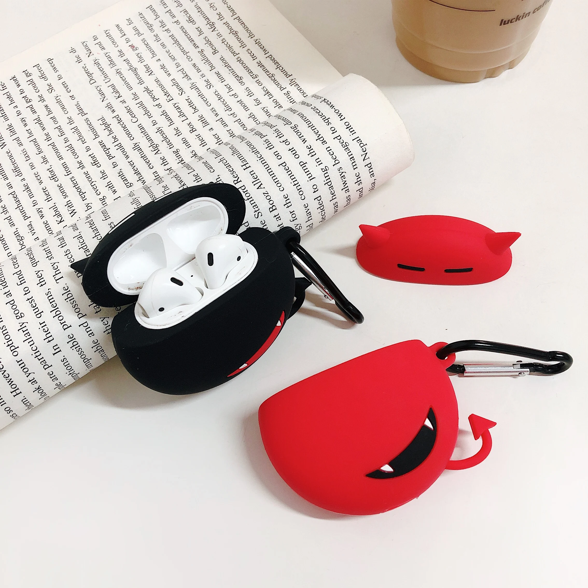 Милый мультяшный чехол для Apple Airpods 1 2 Беспроводная Bluetooth гарнитура силиконовый