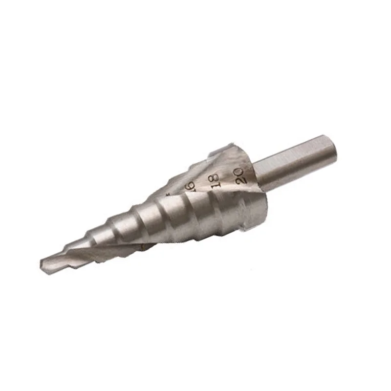 

HSS Spiral Groove Metal Steel Step Drill Bit, Used To Cut 4-12/20/30mm Stainless Steel Pagoda Drill Hexagonal Screwdriver