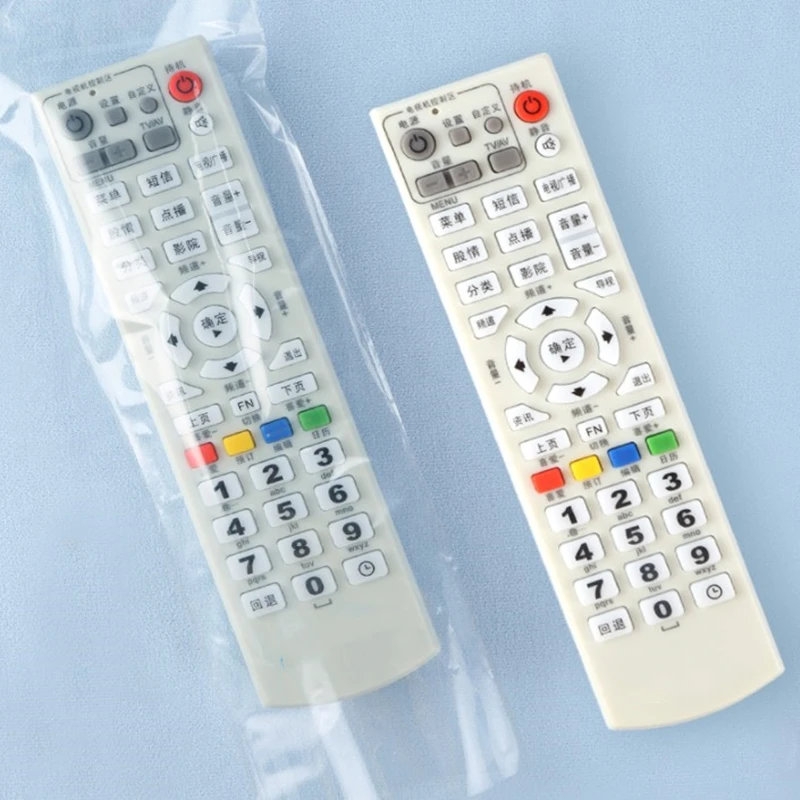 10pcslot transparent dustproof bag for tv remote control case storage protector air condition remote cover for xiaomi samsung free global shipping