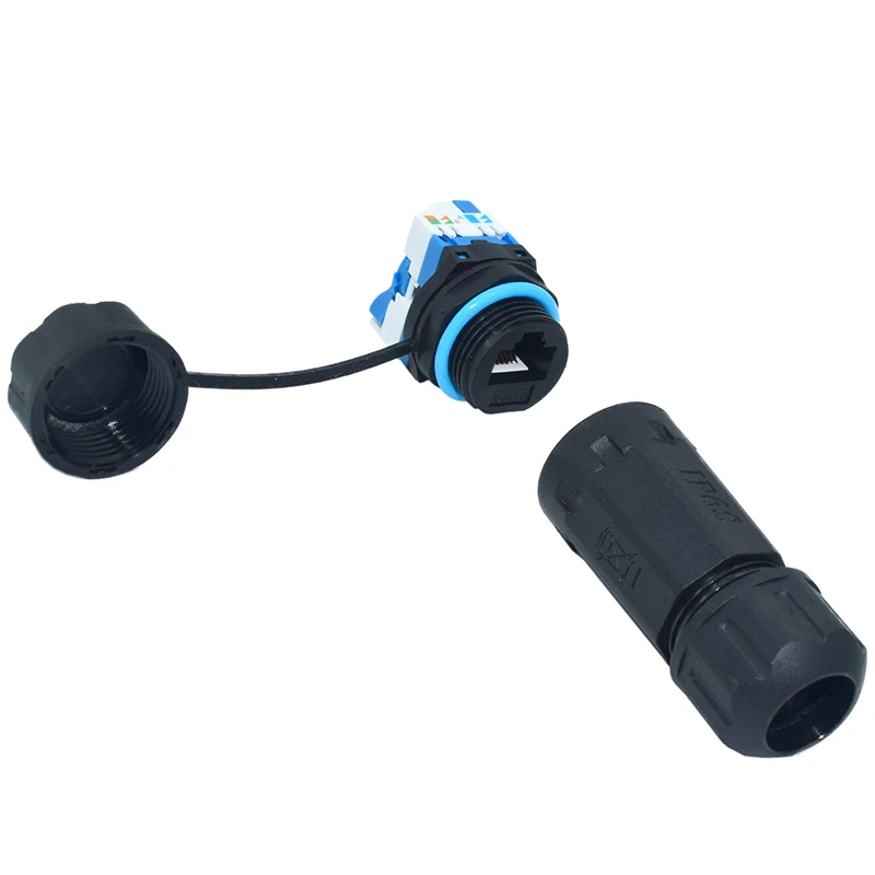 IP68 сетевой кабель разъем RJ45 Тип панели CAT6 пробойник провода Открытый