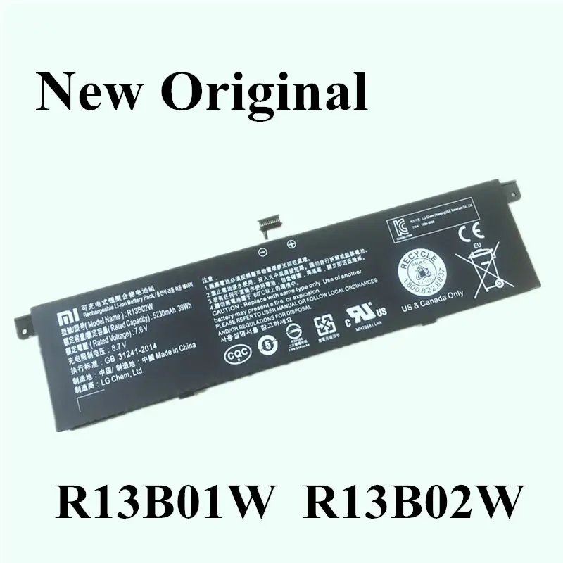 Новый оригинальный запасной литий ионный аккумулятор для ноутбука Xiaomi Mi Air 13 3