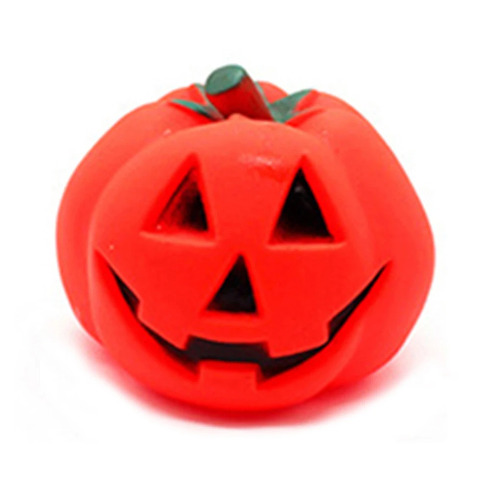 

Halloween Pet Cats Kitten Cute Pumpkin Vegetable Shape Squeaky Sound Play Toy Chew Squeaker Squeaking Pet Toy