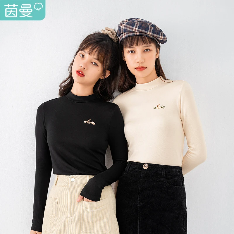 INMAN осенне-зимняя женская футболка высокотехнологичная для молодых девушек с