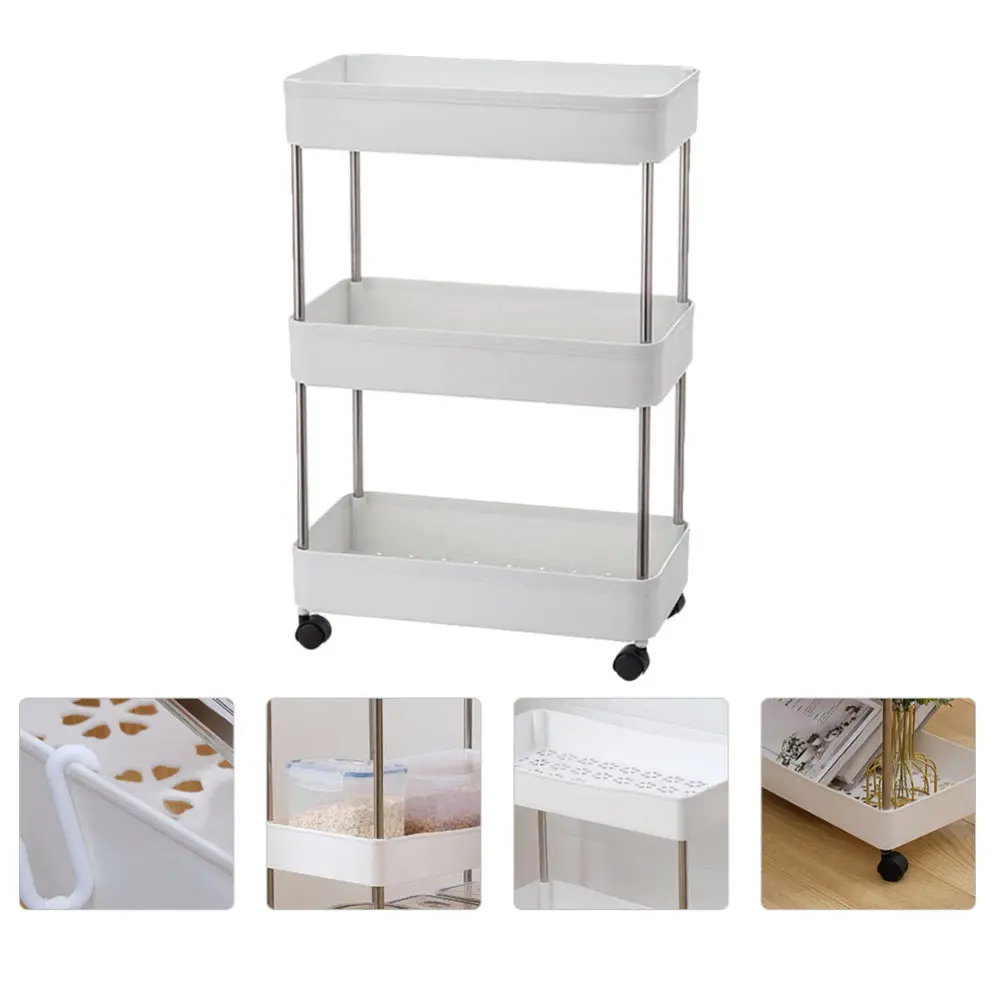 

1Pc Kitchen Removable Rolling Organizer Rack Multi-Purpose Organizer Shelf