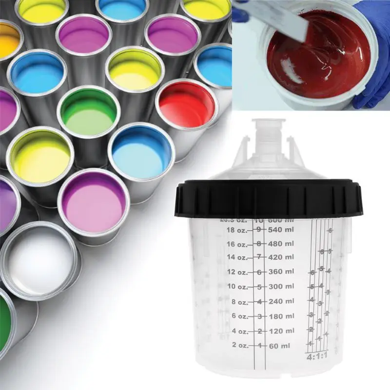 

Paint Mixing Cup PPS Type H/O Quick Cup Hard Cup Inner Cup Lids 600ml Spray P9JE