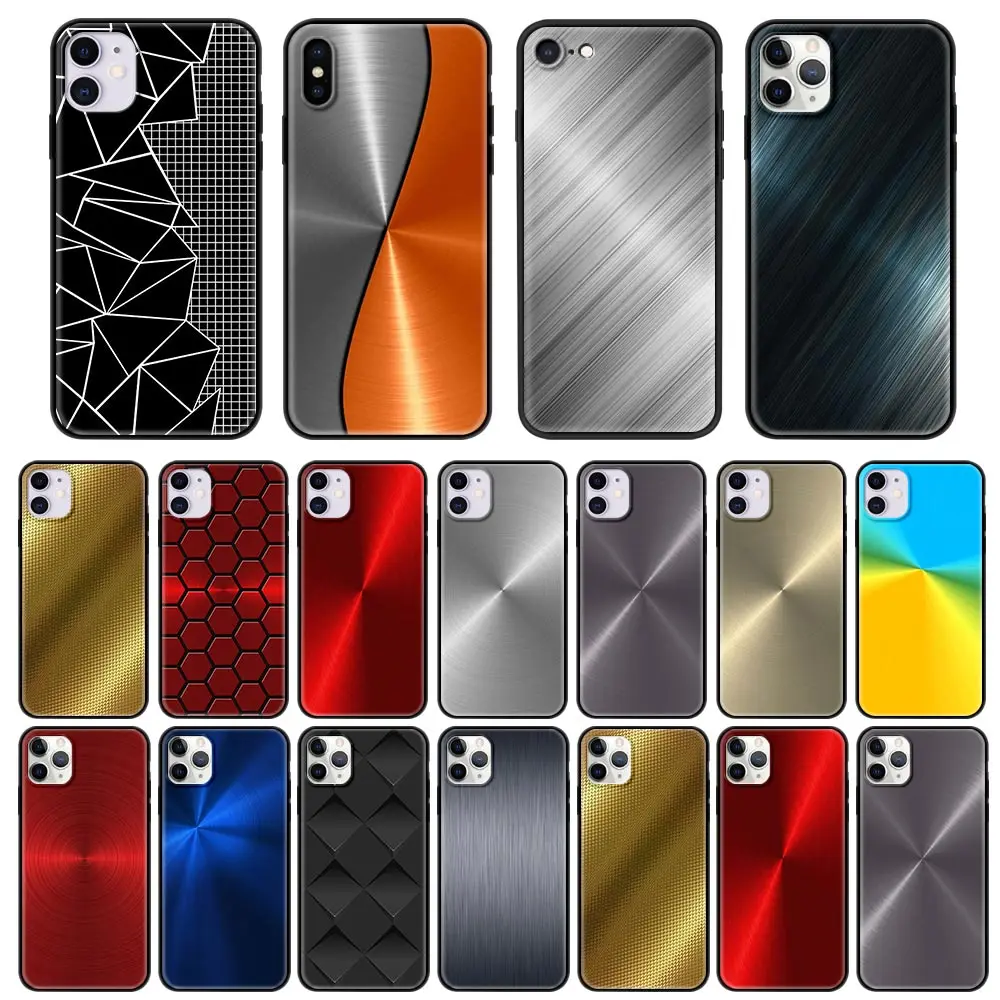 Темный цает шлифованного металлического текстура Роскошный чехол для