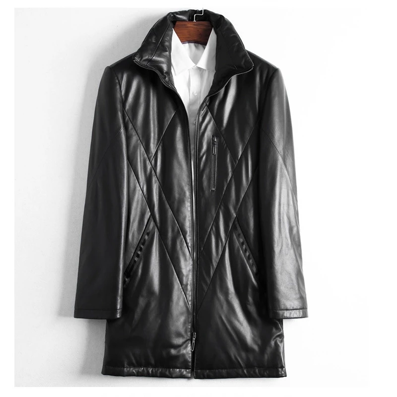 

and winter Autumn leather coat, wool leather coat, man's wool coat, overcoat