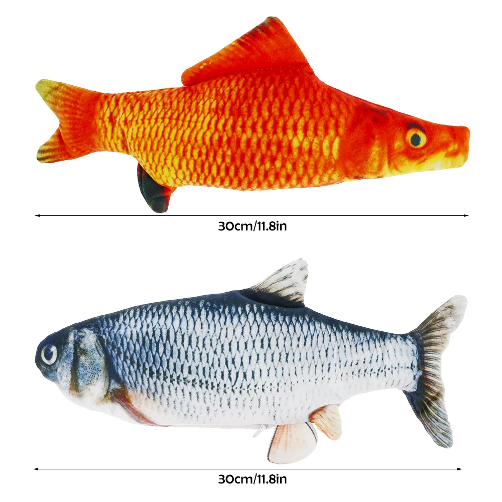 

Electronic Cat Toy USB Charging Cat Wagging Fish Electric Interactive Moving Wagging Simulation Fish Plush Simulation Fish Toys