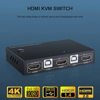 hdmi compatible kvm switch 2 port 4k usb switch kvm vga switcher splitter box for sharing keyboard mouse kvm switch