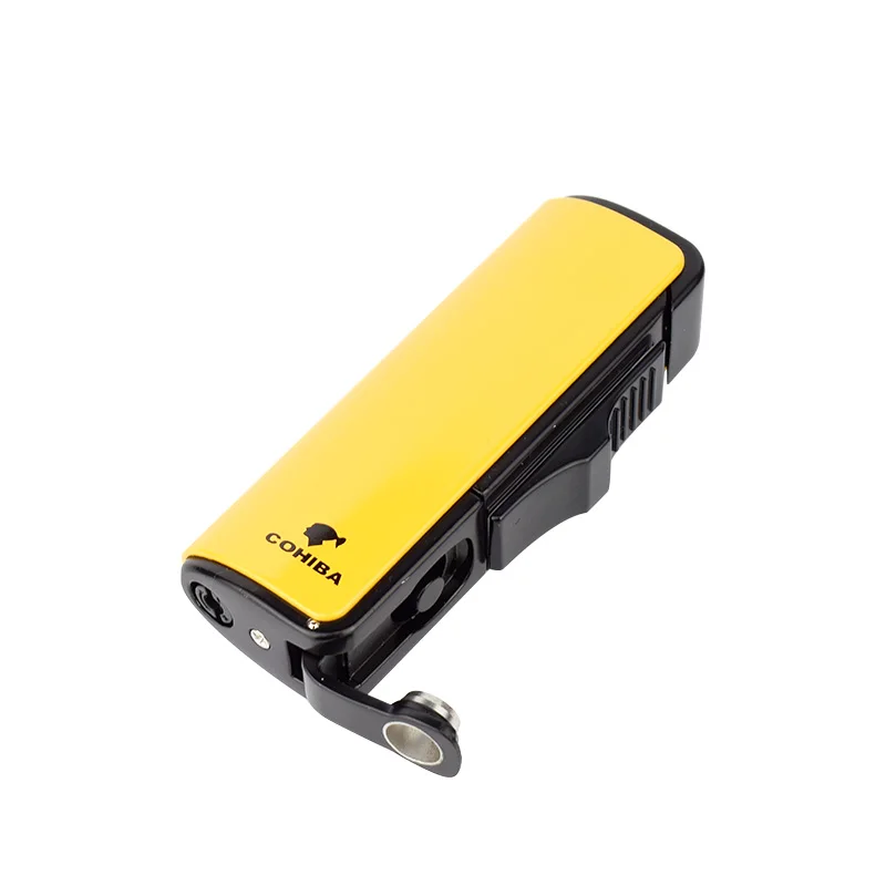 COHIBA зажигалка для сигарет, зажигалка для сигарет, газовая зажигалка для сигарет, дырокол для сигар, 3 фонарь, зажигалка для сигарет