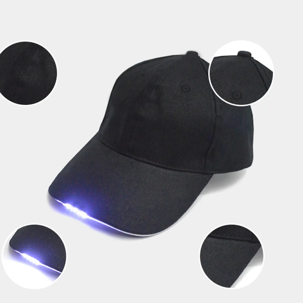 Adjustable 5 LED Light Cap Battery Powered Hat Outdoor Bicycle Fishing Baseball Hat #734 images - 5