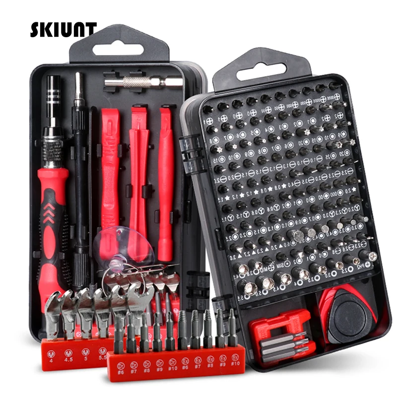 SKIUNT Набор отверток 115/138 в 1 Магнитная отвертка Philips Bits комплект Карман Ключ