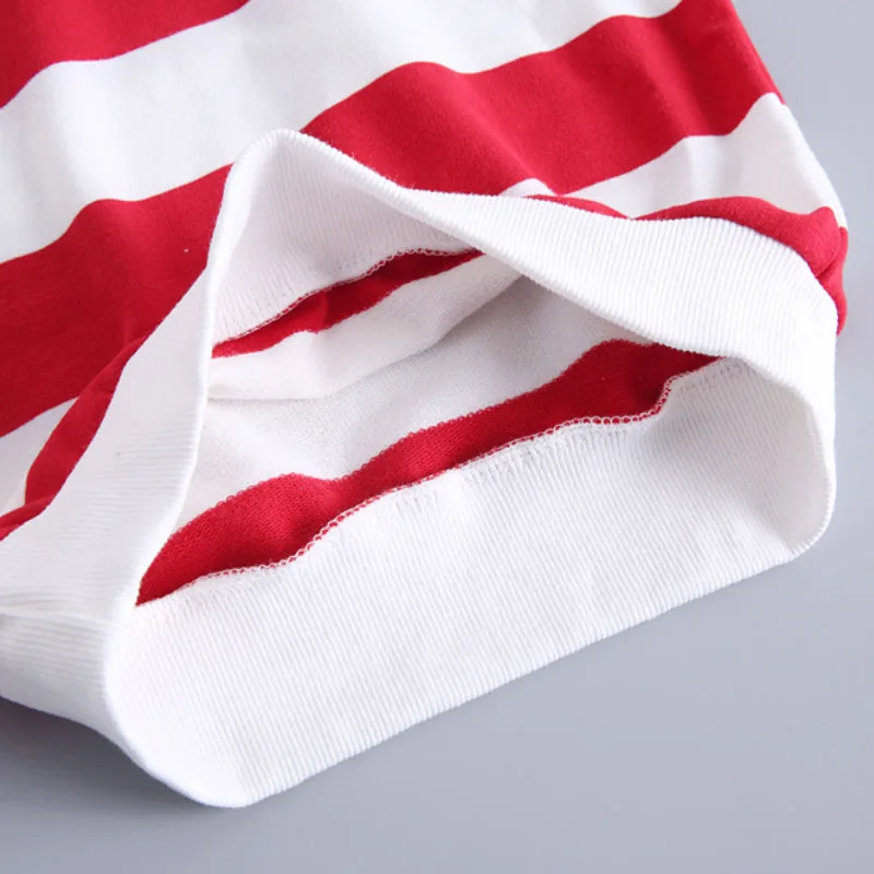 Комплект одежды для мальчиков и девочек милый спортивный свитер в полоску с