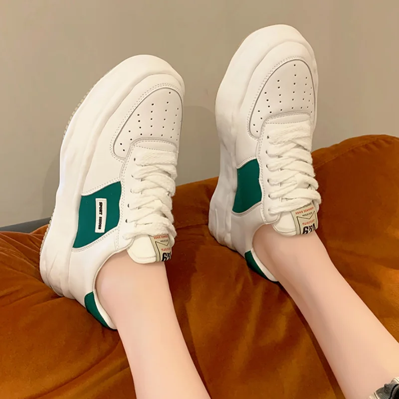 

Women Shoes 2021 Fashion PU Leather Breathable Sneakers Women Outdoor Non-slip Jogging Shoes Woman Comfort Casual Flats Sneaker