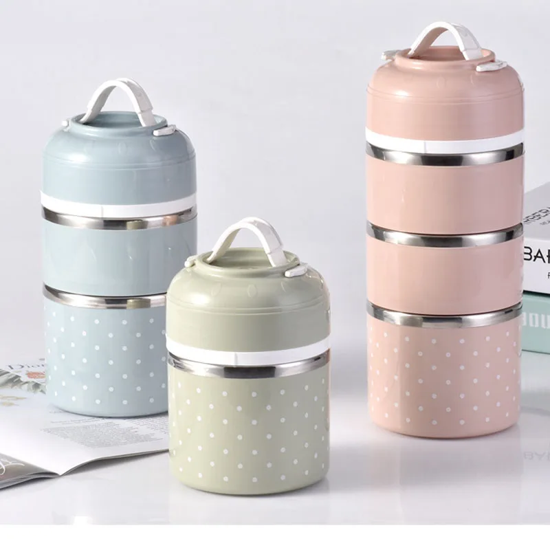 

Stainless Steel Portable Lunch Box Cute Food Container Food Box Kitchen Leak-Proof For Kids Outdoor Japanese Bento Box