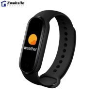 zmakslle m6 smart bracelet watch heart rate fitness tracking sports bracelet mens and womens smart watches for ios android