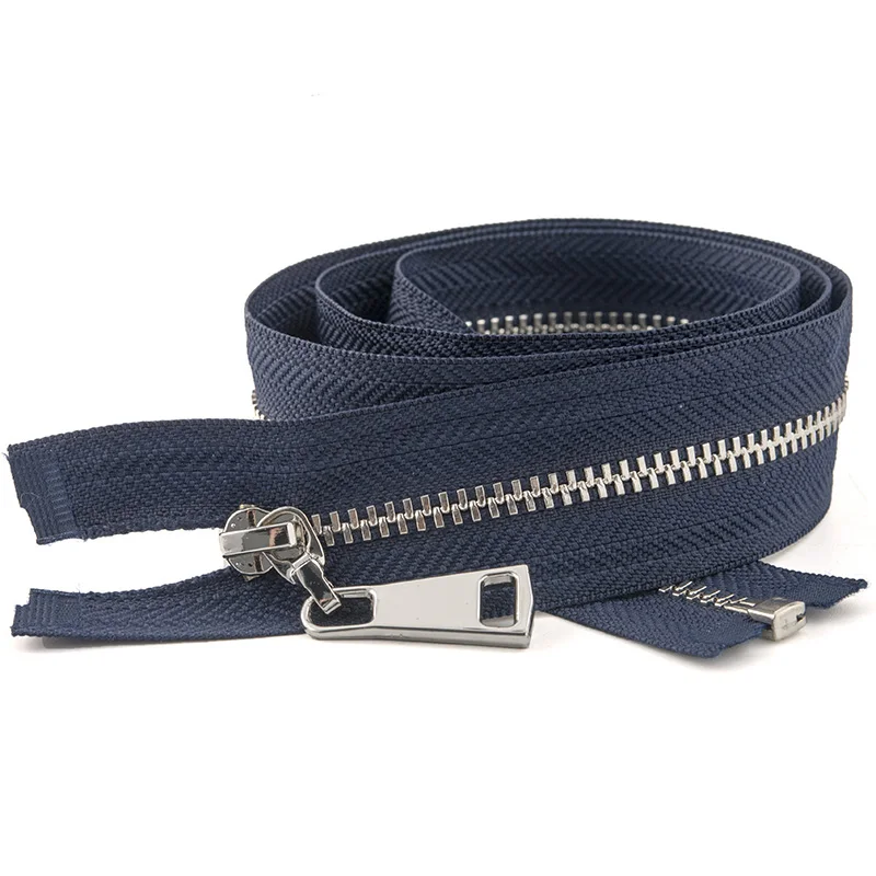 1Pc 3# 40cm 70cm Silver Open-end Metal Zipper for Sewing Jeans Jacket Cremalleras Down DIY Garment Accessories | Дом и сад