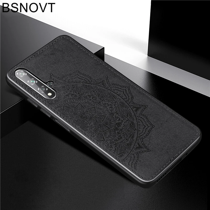 

For Cover Huawei Honor 20 Case TPU Frame Cloth Fabric Bumper Anti-knock Case For Huawei Honor 20 Cover For Honor 20 Case BSNOVT