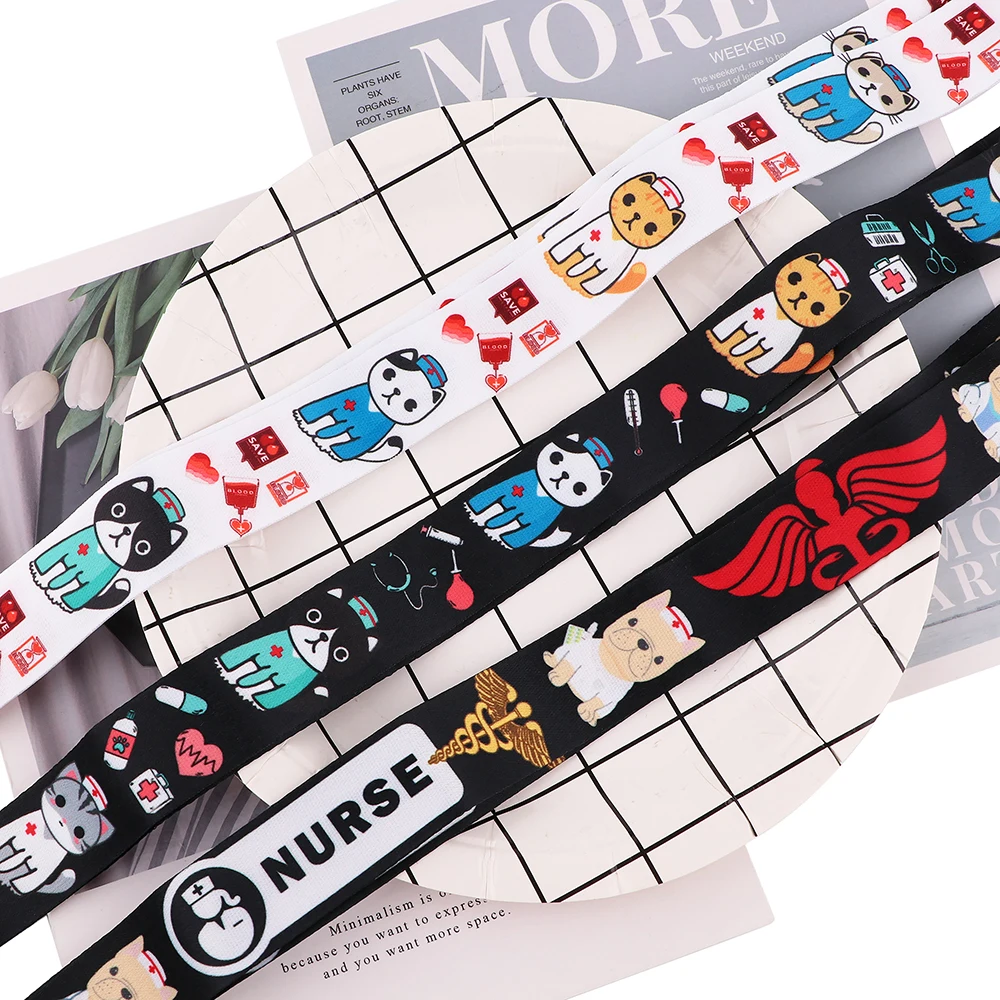 CB606 Medical Cat Doctor Nurse Neck Strap Lanyard for Key ID Card Mobile Phone Straps USB Badge Holder Hang Rope