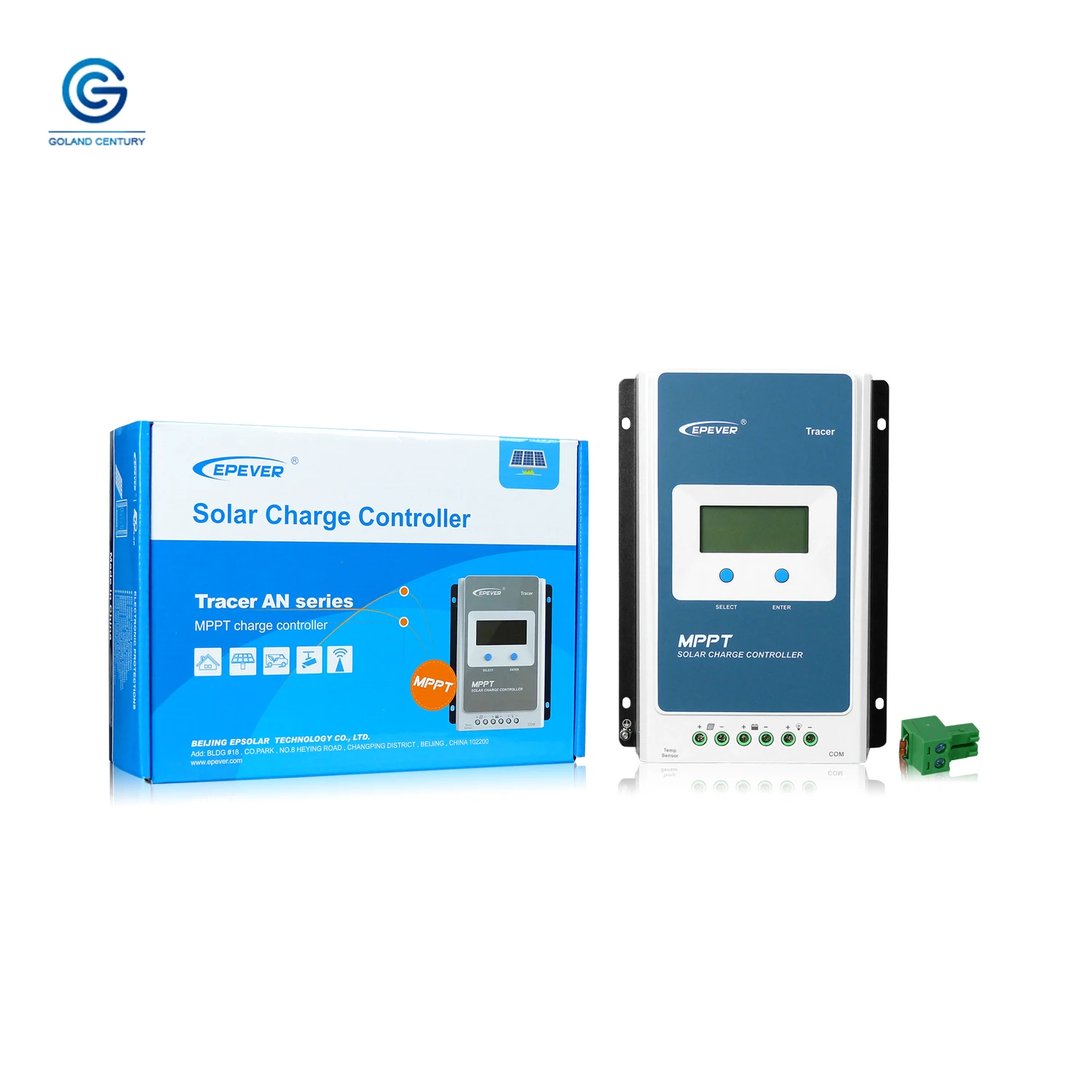 EPEVER MPPT Солнечный контроллер 40A, 12 V/24 V общее отрицательное заземление, макс PV 100 Входная мощность 520 W/12 V, 1040 W/24 V Tracer 4210an